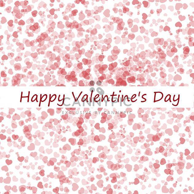 valentine's day background with hearts - vector gratuit #134818 