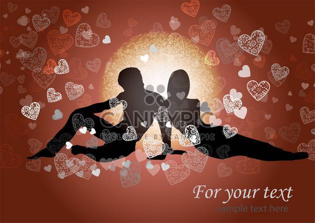 valentine's background with couple in love - Free vector #134918