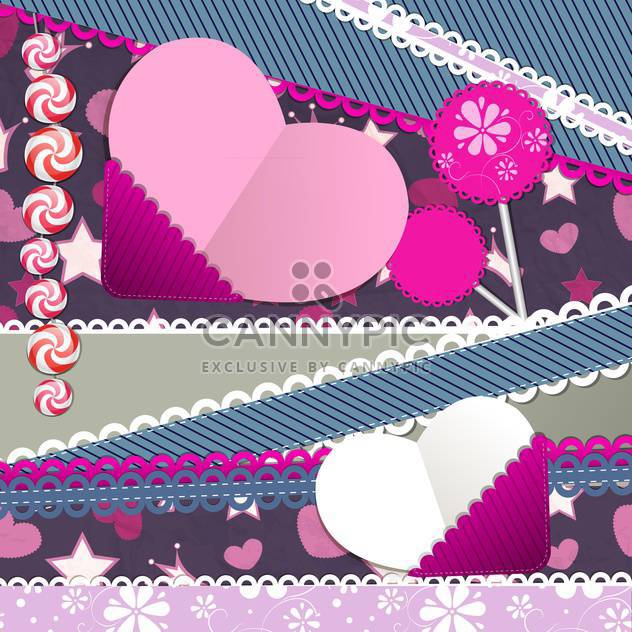 colorful hearts valentines day background - vector gratuit #134948 