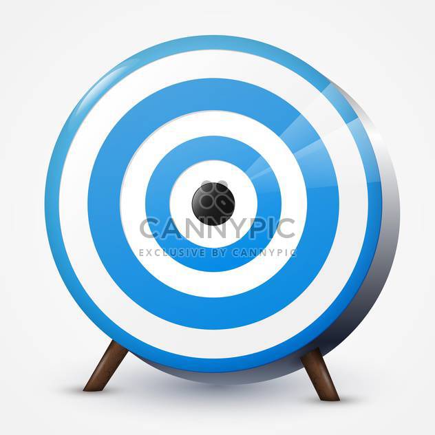 Vector illustration of round blue target on white background - Kostenloses vector #125828