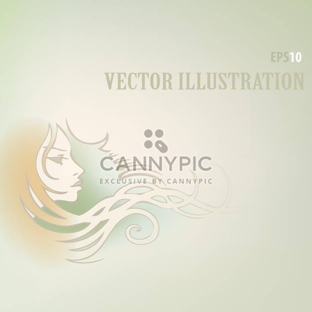 Vector background with woman face and text place - Kostenloses vector #126028