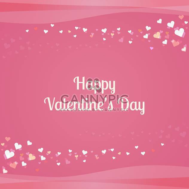 Vector pink background with hearts for Valentine's day - Kostenloses vector #126088