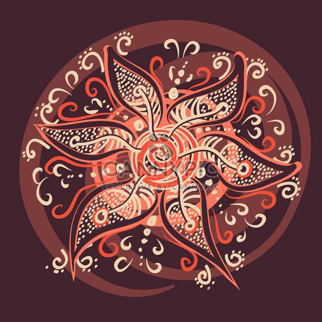 Vector illustration of with beauty flower on brown background - Kostenloses vector #126258