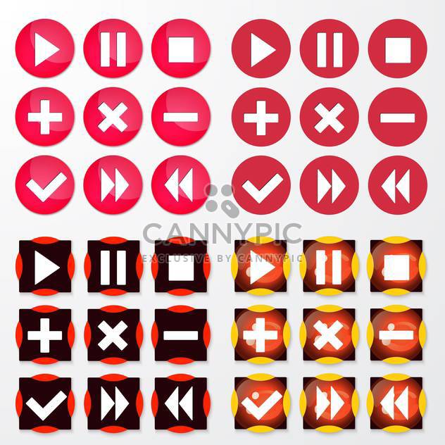 Vector illustration of colorful round web icons set on white background - Kostenloses vector #126298