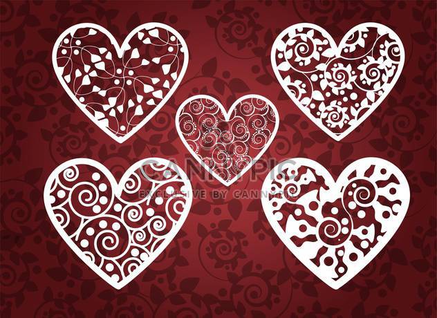 Vector holiday background with hearts for valentine card - vector #126718 gratis