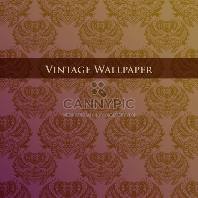 Vector colorful vintage wallpaper with floral pattern - бесплатный vector #126828