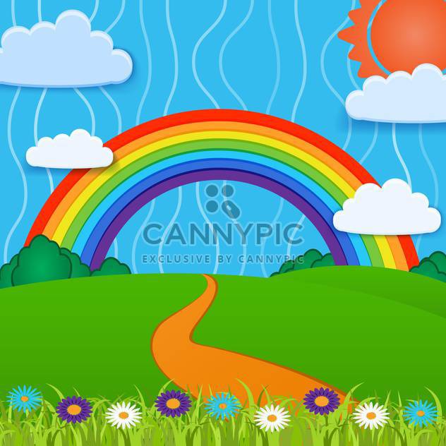 Vector background with colorful bright rainbow - vector #126908 gratis