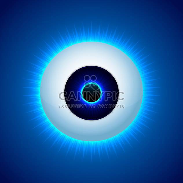 Vector color eye design on blue background - vector #127058 gratis