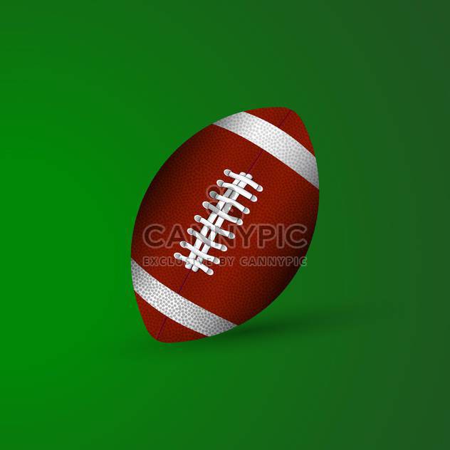 Vector illustration of ball for american football on green background - vector #127078 gratis