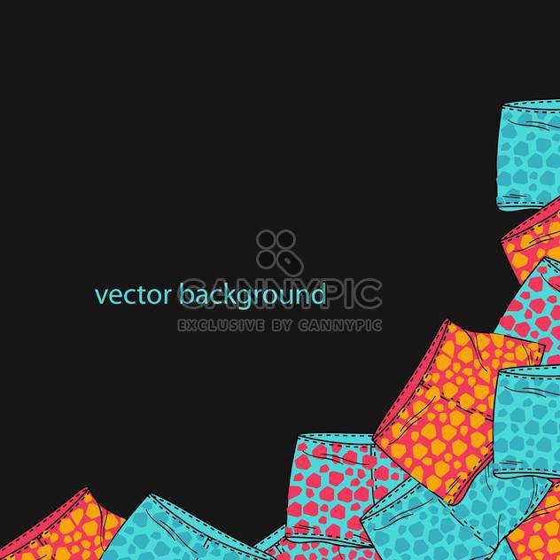 Vector black background with different fashion shorts - Kostenloses vector #127098