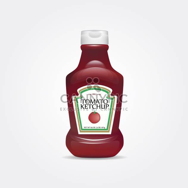 tomato ketchup bottle isolated on white background - бесплатный vector #127428