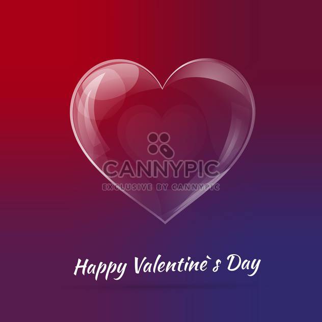 Vector background for Valentine's day with glass heart - Kostenloses vector #127548