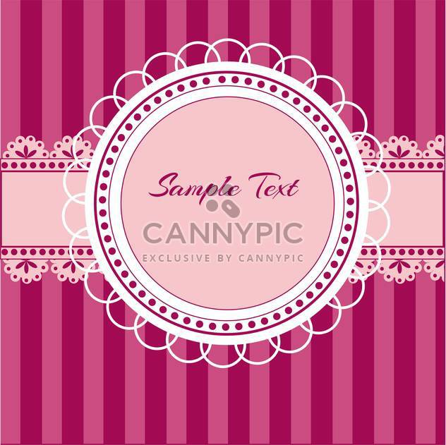 vector illustration of pink birthday background with round shaped lace and text place - Kostenloses vector #127938
