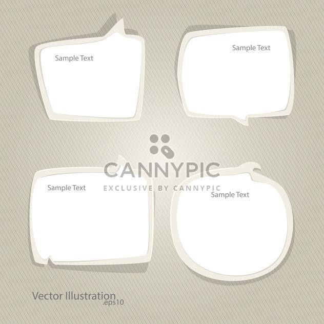 Vector set of speech bubbles with text place - Free vector #128008