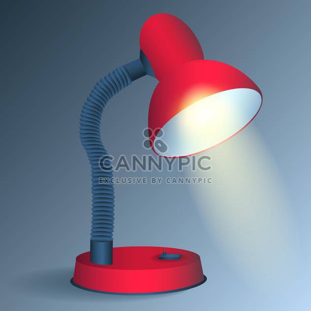 Red vector desk lamp - Kostenloses vector #128148