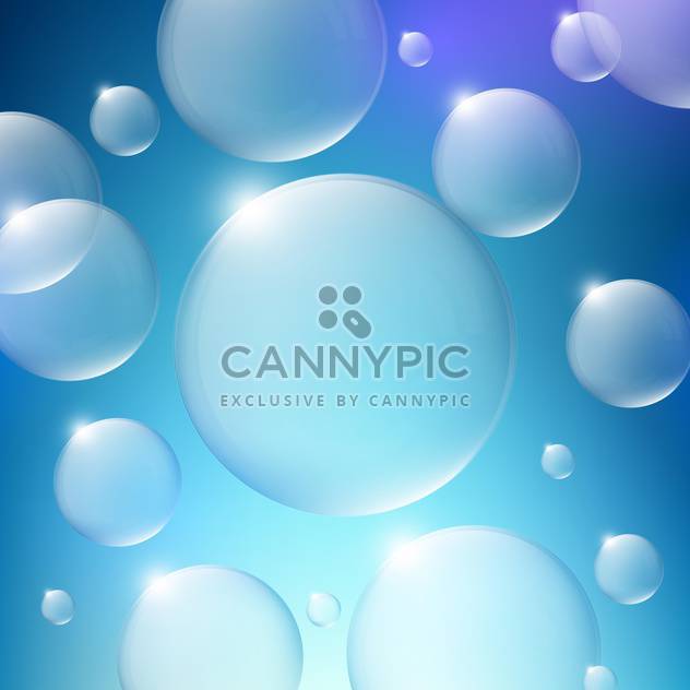 random water bubbles on blue background - Free vector #128348