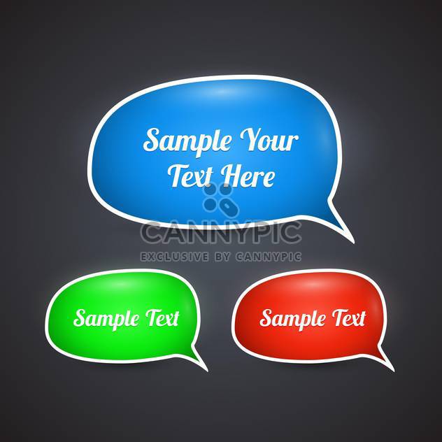 Vector set of colorful speech bubbles - Free vector #128478