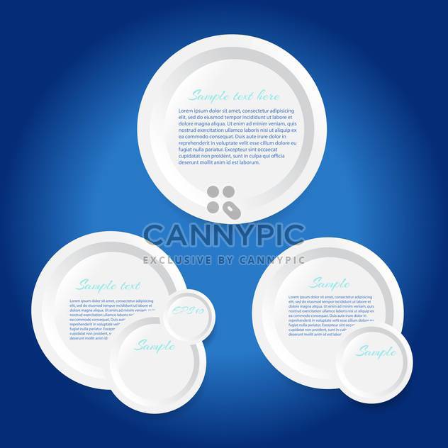 Circle vector frames on blue background - Kostenloses vector #128628