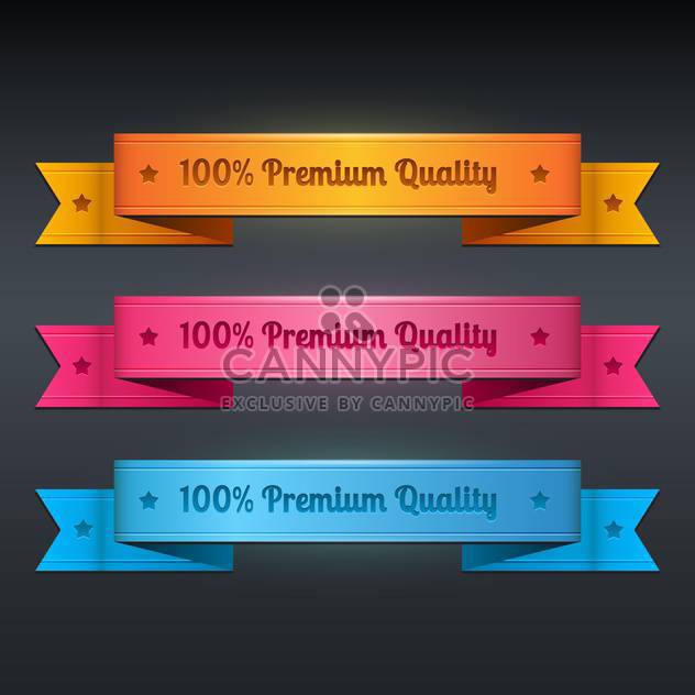 Vector set of ribbon collection of premium quality - vector gratuit #128768 
