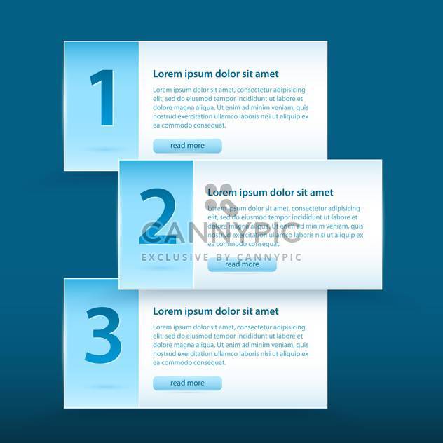 Vector web banners with numbers and read more button - Free vector #128908