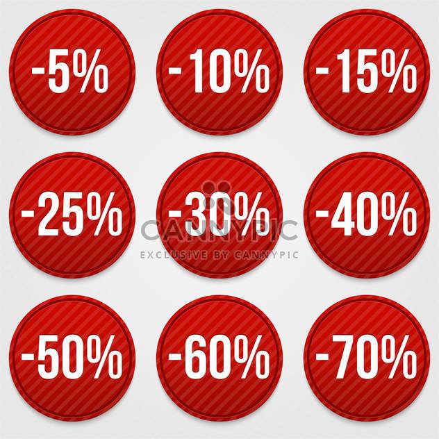 set of discount shopping labels - Kostenloses vector #129098