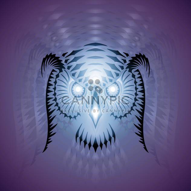 luminous owl vector head - Free vector #129138