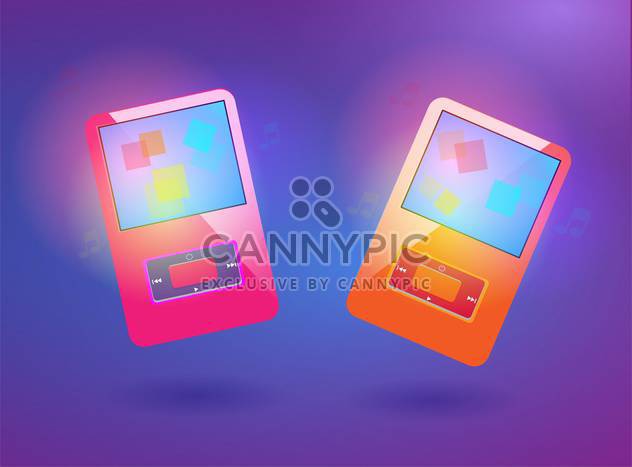 set of vector media players - Free vector #129208