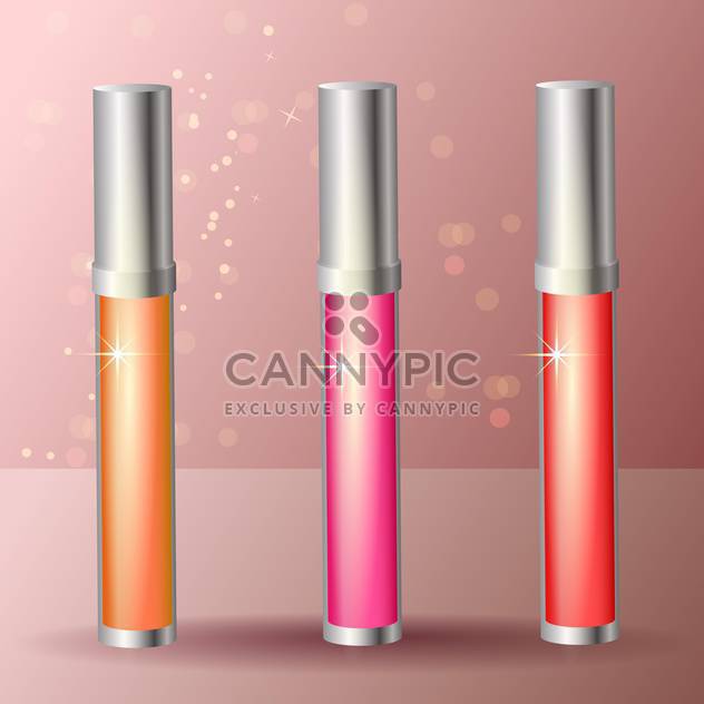 female lip gloss sticks set - vector #129228 gratis