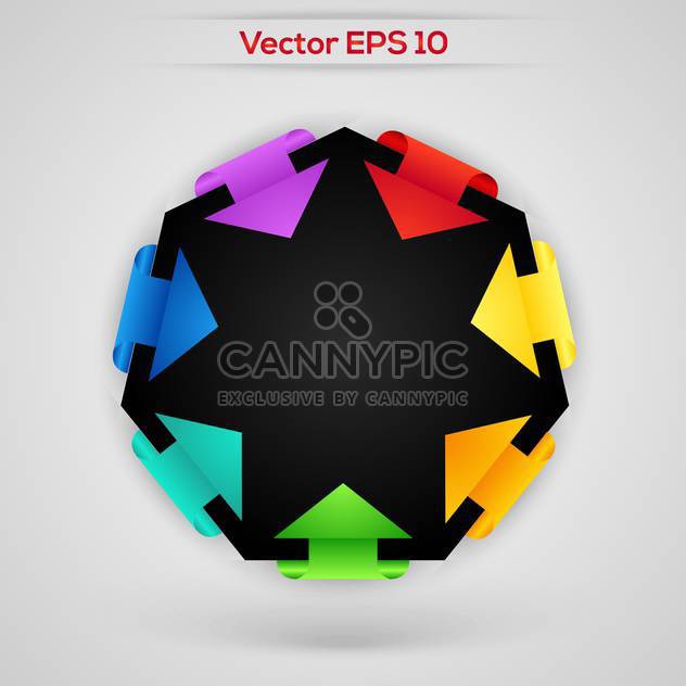 set of vector paper stickers arrows - бесплатный vector #129238