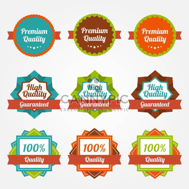 Vector set of vintage colorful labels for sale - Free vector #130038