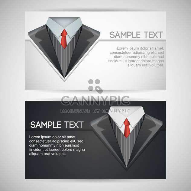 Vector business cards with elegant suit - Kostenloses vector #130078