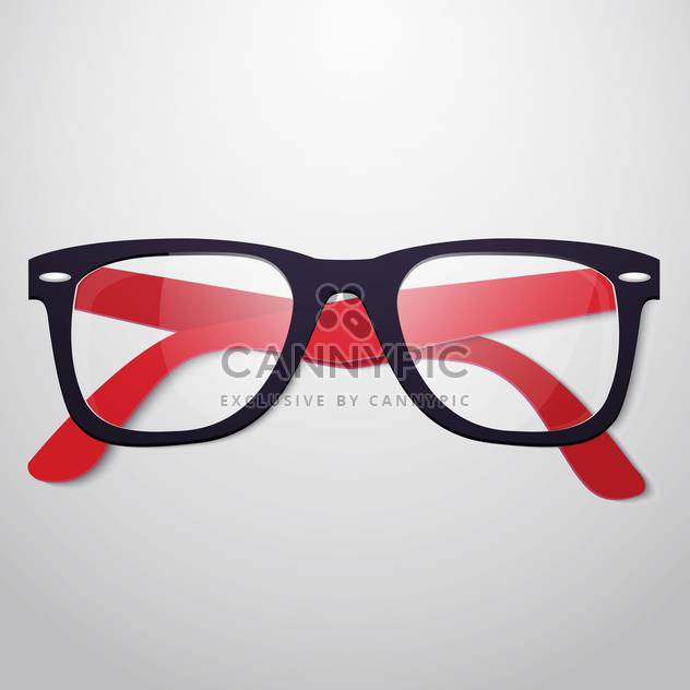 vector illustration of retro glasses on grey background - Free vector #130688