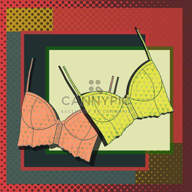 vector illustration of fashion lingerie card - vector gratuit #130718 