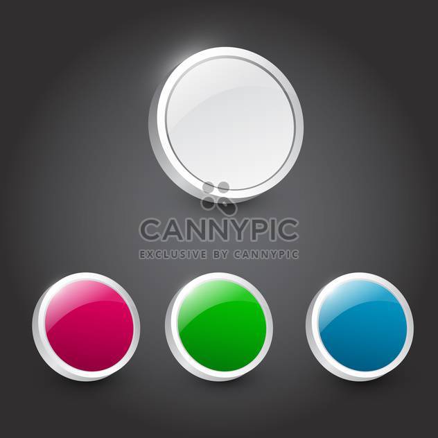Vector color web buttons set - vector gratuit #131168 
