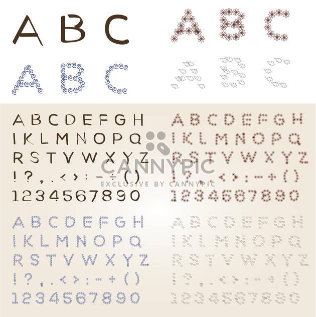 Set of different vector fonts - Free vector #131218