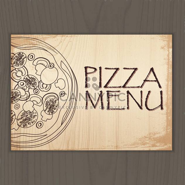 Design menu with pizza vector illustration - Kostenloses vector #131238