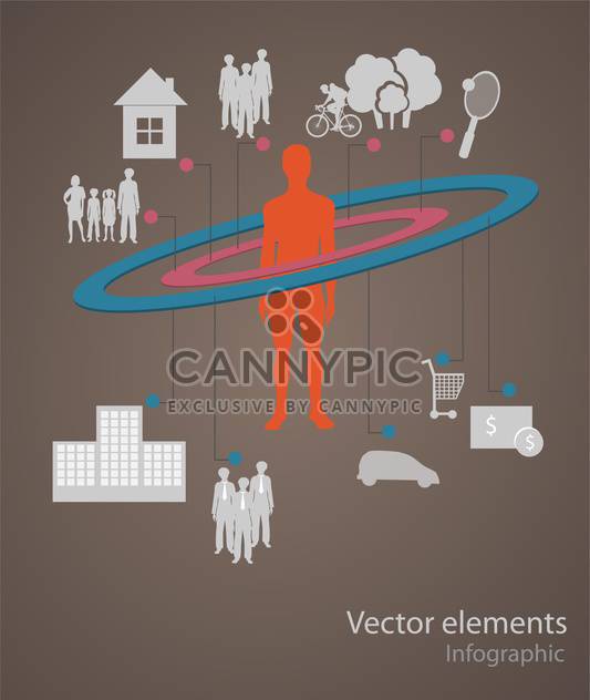 Vector infographic elements illustration - vector #131728 gratis