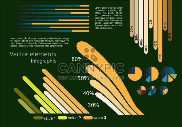 Vector infographic elements illustrations - Free vector #131818