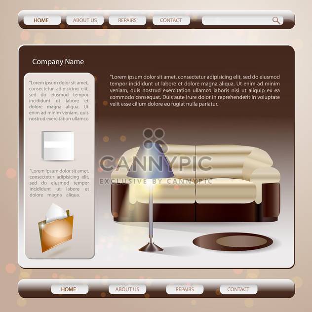 Web site design template vector illustration - vector #132048 gratis