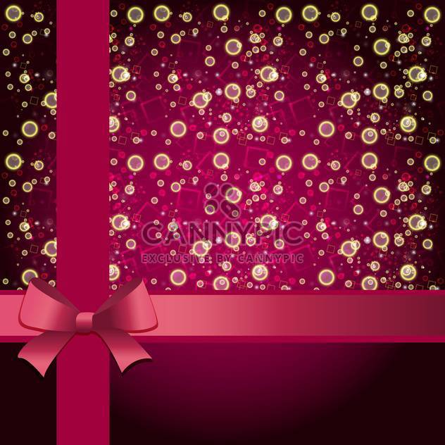 Elegant holiday background with gift pink bow and ribbon - vector gratuit #132068 