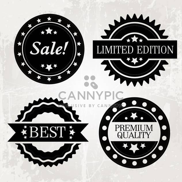 Set of vector sale labels in grunge style ,vector illustration - Kostenloses vector #132238