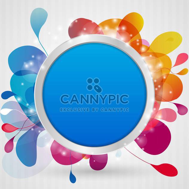 Abstract brignt background for design with blue round frame - vector #132258 gratis