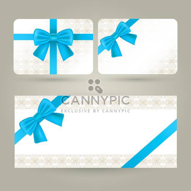 gift cards and certificate with bows - vector gratuit #132548 
