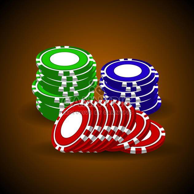 vector casino chips stacks - vector gratuit #132788 