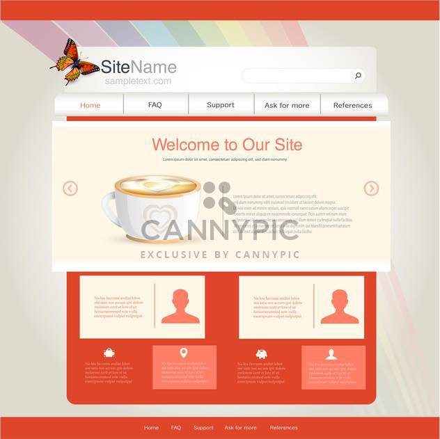 website template for cafe or restaurant - Free vector #133128
