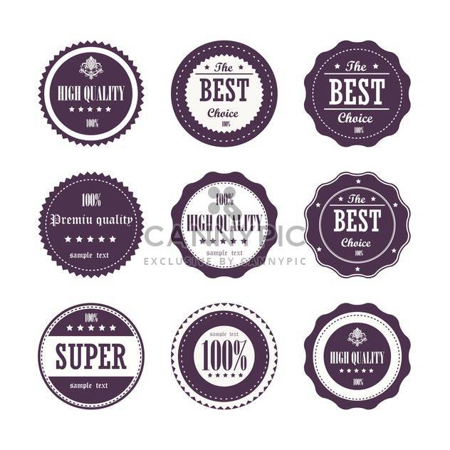 collection of vintage high quality labels - Free vector #133148