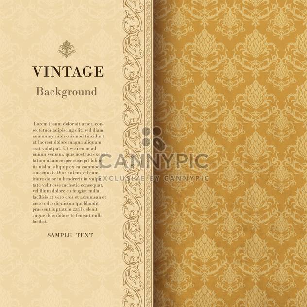 vintage background with damask ornaments - vector gratuit #133158 