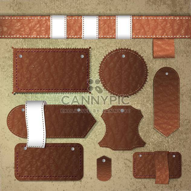leather labels collection set - vector #133458 gratis