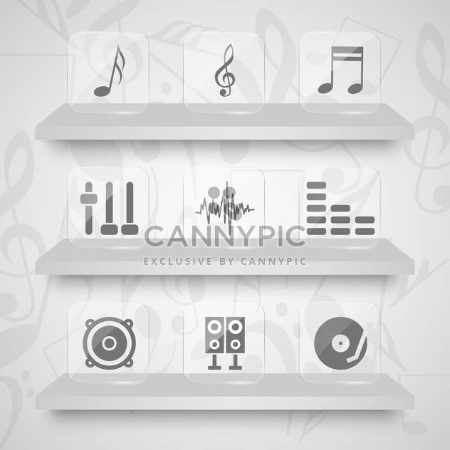 vector set of sound web icons - Free vector #133508