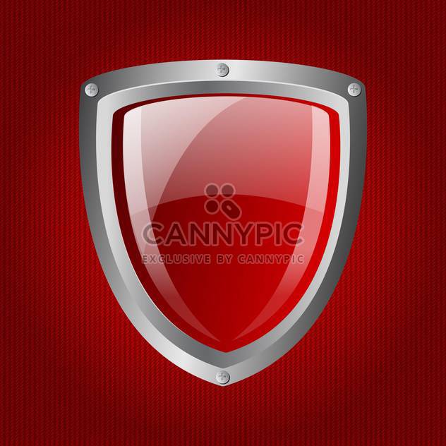 vector red metallic shield background - Free vector #133718